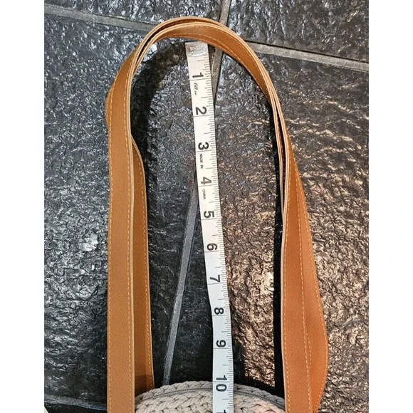 Collection Eighteen Handbag Beige Crochet Boho Shoulder Bag Fringe Woven Boho - Picture 10 of 11